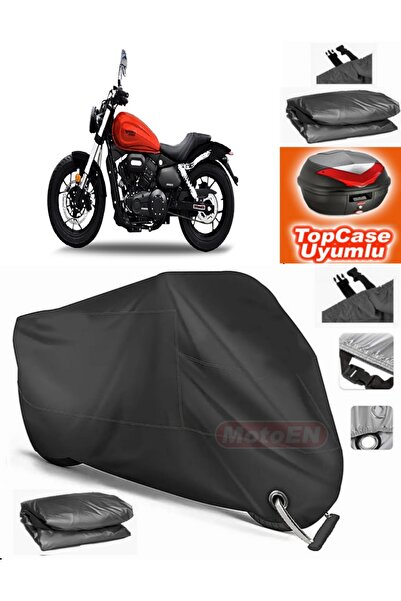 MotoEN قفل أسود متوافق مع Yuki Funrider 125 قماش القنب Topcase الخلفي حقيبة م...