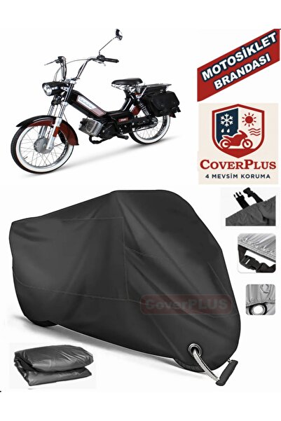 MotoEN Black Lock Compatible Mobylette 52 Vk Motor Tarpaulin Motorcycle Tarpa...