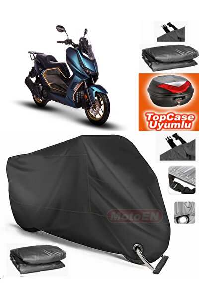 MotoEN Black Lock Compatible Regal Raptor Xsuv125 Tarpaulin Topcase Rear Bag ...