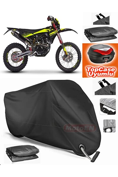 MotoEN Black Lock Compatible Xef 250 Enduro Trail 4t Tarpaulin Topcase Rear B...