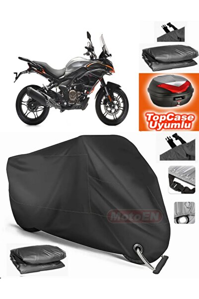 MotoEN قفل أسود متوافق مع Voge 300 DS من القماش المشمع Topcase الخلفي المتواف...