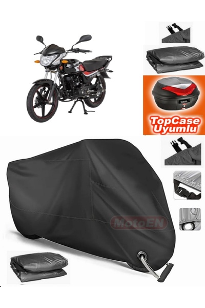 MotoEN Black Lock Compatible Mondial 125 Superboy I Tarpaulin Topcase Rear Ba...