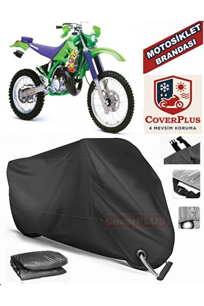 MotoEN Black Lock Compatible Kawasaki Kdx 200 Motor Tarpaulin Motorcycle Tarp...