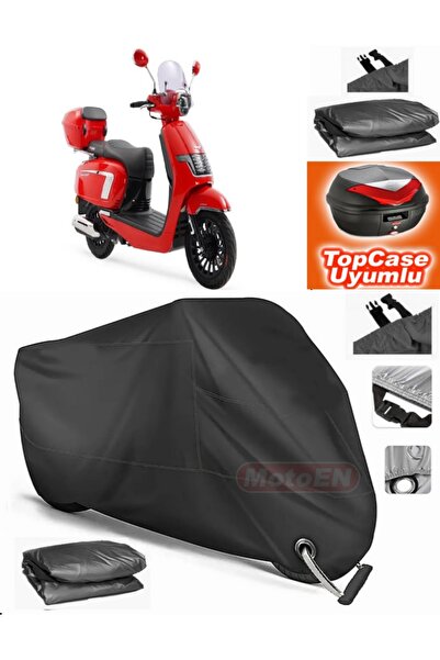 MotoEN Black Lock Compatible Skjet Bayberry 125 Tarpaulin Topcase Back Bag Co...