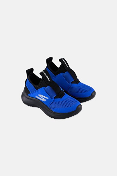 SKECHERS حذاء جري سهل الارتداء من سكيتش فاست للأولاد الصغار، أزرق