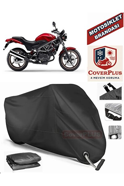 MotoEN Black Lock Compatible Honda Vtr 250 Motor Tarpaulin Motorcycle Tarpaul...
