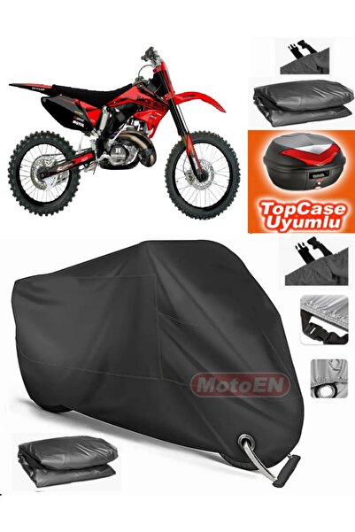 MotoEN Black Lock Compatible Honda Cr 250 Tarpaulin Topcase Rear Bag Compatib...