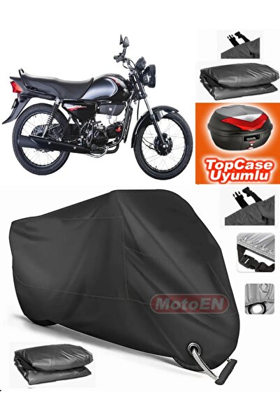 MotoEN Black Lock Compatible Honda Hero 100 Tarpaulin Topcase Rear Bag Compat...