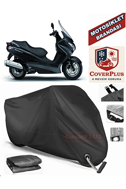 MotoEN قفل أسود متوافق مع سوزوكي بورجمان UH 150 موتور القماش المشمع للدراجات ...