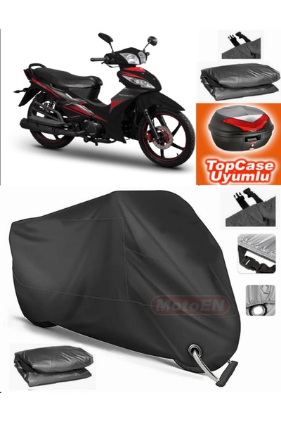 MotoEN قفل أسود متوافق مع Motoran Orca 100 من القماش المشمع Topcase الخلفي ال...