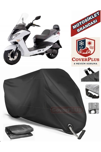MotoEN Black Lock Compatible Sym Joyride Evo 200 Motor Tarpaulin Motorcycle T...