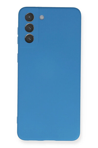 NewFace حافظة سامسونج جالاكسي S21 بلس نانو مخمل داخلي سيليكون - أزرق Zrnet