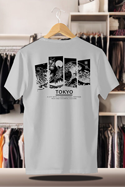 CC STORE Λευκό μπλουζάκι από βαμβακερό υπερμεγέθη εμπριμέ με 3 νήματα |   Εκτ...