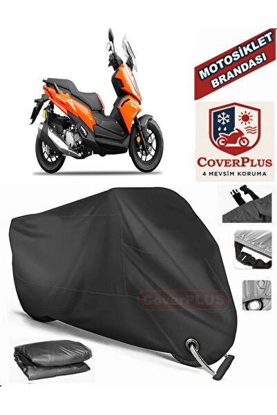 MotoEN Black Lock Compatible Yuki Defender Maxi Adv Motor Tarpaulin Motorcycl...