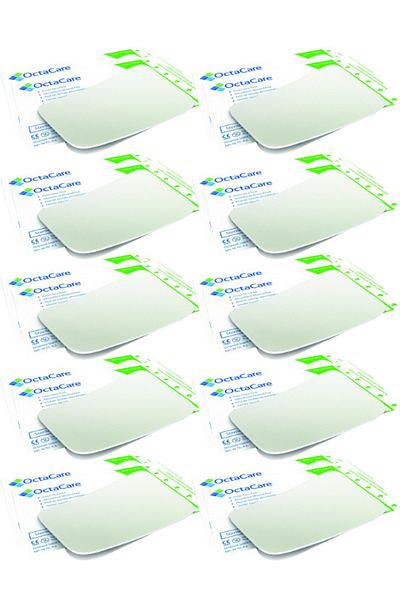Octacare High Absorbent Wound Pad (800% Absorbent) Hypoallergenic (Single Sterile Package) 7.5cm X 10 cm 10 Pieces