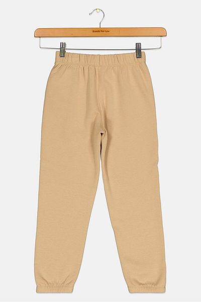 Esprit Kids Girl Embroidered Logo Sweatpants, Tan