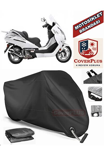 MotoEN قفل أسود متوافق مع Mondial 250 Jet Max Motor القماش المشمع للدراجات ال...