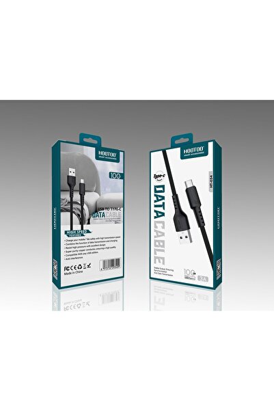 HooToo كابل USB للشحن ونقل البيانات من النوع C HT054، أسود