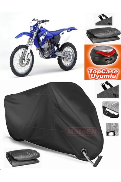MotoEN Black Lock Compatible Yamaha Wr 426 F Tarpaulin Topcase Rear Bag Compa...