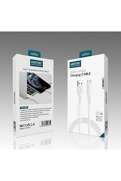 HooToo Ht052 Charging And Data Sync Micro Cable, White