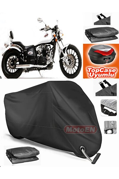 MotoEN Black Lock Compatible Asya Ghost 350 Tarpaulin Topcase Back Bag Compat...