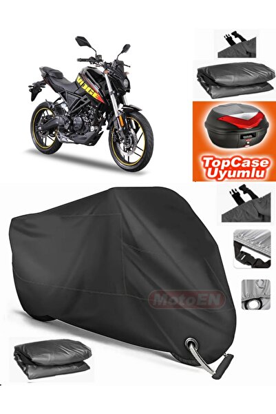 MotoEN قفل أسود متوافق مع Voge 125 R قماش القنب Topcase الخلفي حقيبة متوافقة ...