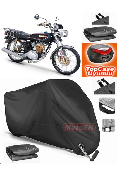 MotoEN قفل أسود متوافق مع Kuba CG 100 من القماش المشمع Topcase الخلفي المتواف...