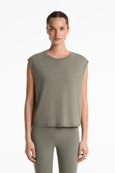 Oysho Modal blend sleeveless T-shirt