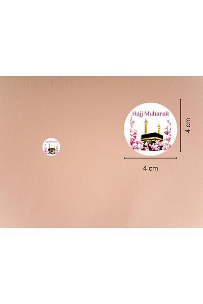 CASALINGHI 4 cm (90 Pcs) Hajj Mubarak Tag Gift Sticker Gift Umrah Kaaba Hajj Round Matte Sticker