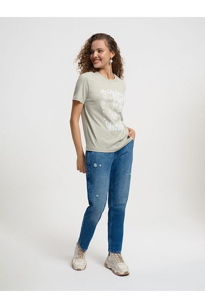 Loft Γυναικείο T-Shirt Relaxed Fit - Sleeve