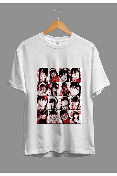 zokanime Oversize Spy X Family Yor Forger Anime Character Printed Special Design T-Shirt