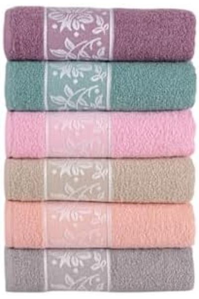 STOREMAX Ntwork Organic Cotton 6 Piece Hand-Face Towel Set 50X90 cm Art 1087243