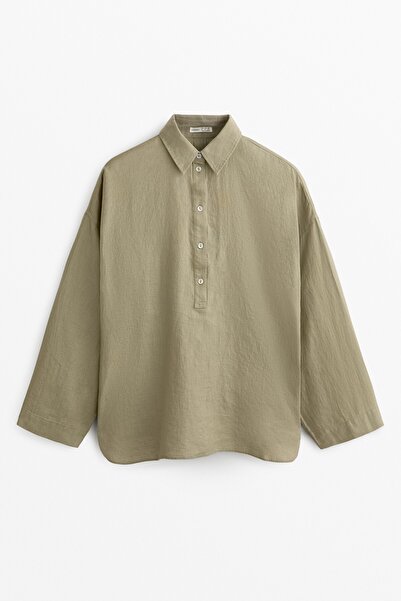 Oysho Oversize shirt in 100% linen