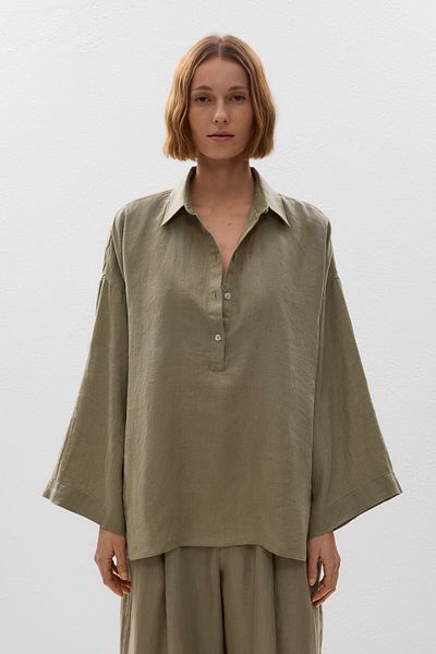 Oysho Oversize shirt in 100% linen