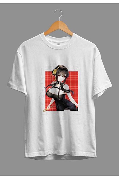 zokanime Oversize Spy X Family Yor Forger Anime Character Printed Special Design T-Shirt