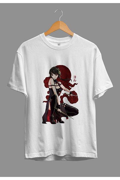 zokanime Oversize Spy X Family Yor Forger Anime Character Printed Special Design T-Shirt