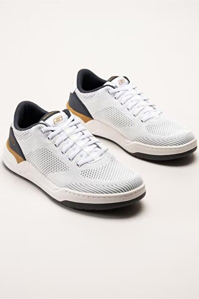 SKECHERS Corliss Dorset Air-Cooled Memory Foam Taban Erkek Beyaz Spor Ayakkabı