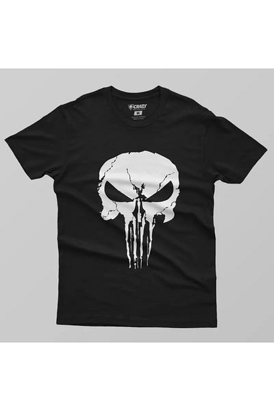 Crazy Punisher Skull Men's T-Shirt