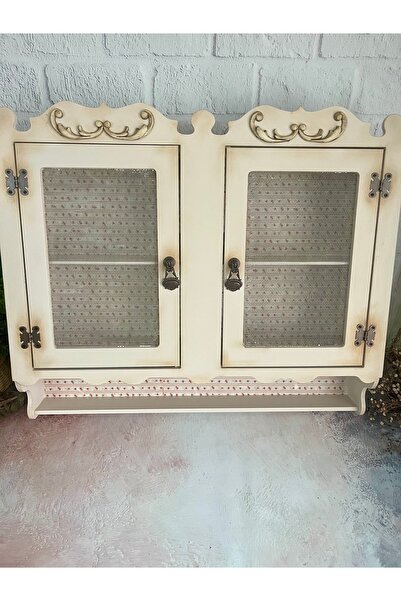 Bypinaryuksel Çift Kapaklı Tel Dolap ,Terek ,Mutfak Rafı ,İç Kısmı Çiçek Desenli