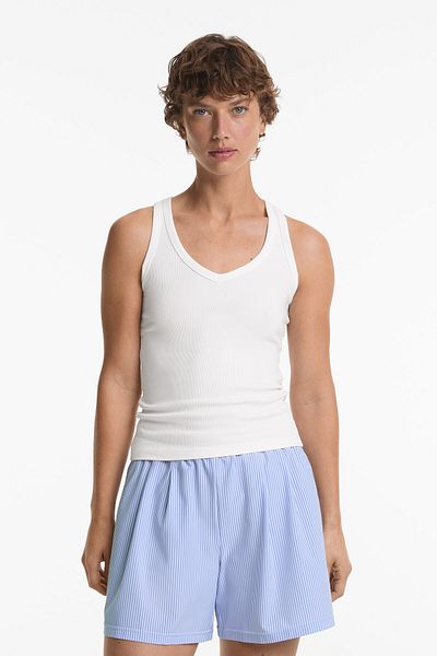 Oysho Sleeveless V-neck top with cotton and modal