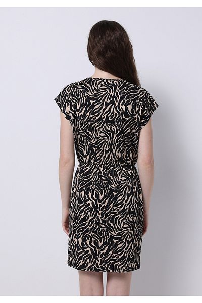 Colin's Regular Fit Printed Women's Black Sleeveless Dress