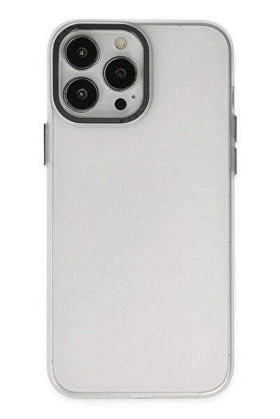 NewFace iPhone 14 Pro Kılıf Modos Metal Kapak - Şeffaf ALMLA
