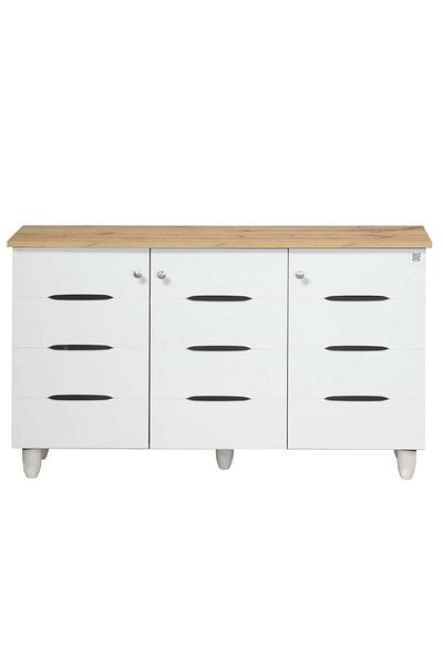 woodage Shoe Organizer Cabinet with 3 Shelves and 3 Doors
