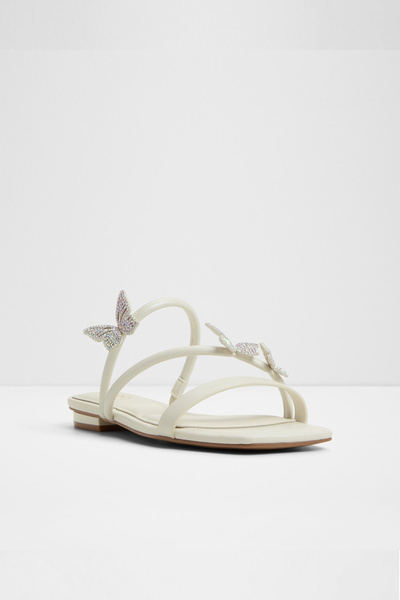 Aldo FLYHIGH - Kadın Suni Deri Beyaz-Ekru Düz Terlik