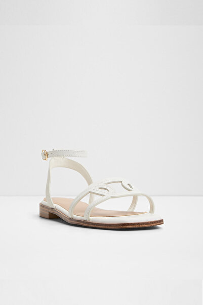 Aldo Greengrove - Women's Genuine Leather White Flat Sandals