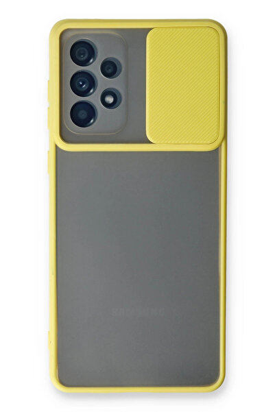 NewFace حافظة لهاتف سامسونج جالاكسي A33 5G كاميرا سيليكون منزلقة - أصفر SPTGL