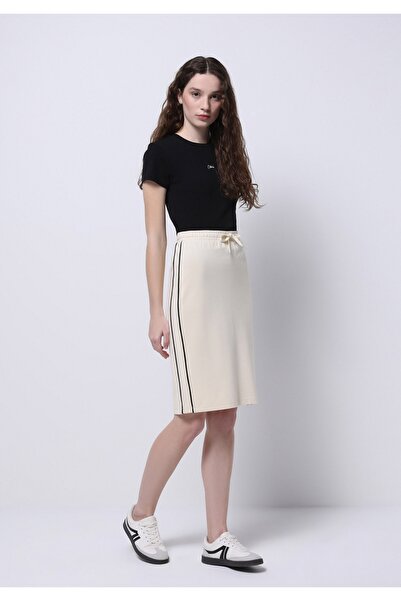 Colin's Дамска пола в цвят екрю с права кройка и връзки