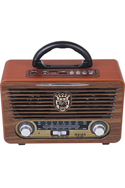 L'eDoren Meier M-115 Bt Bluetooth Radyo VINTAGE RETRO RADYO ŞARLI ve PİLLİ