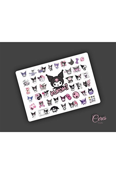 Ceres Studio Kuromi Sticker Etiket Tek Sayfa 43 Adet Etiket ( Planlayıcı Bull...