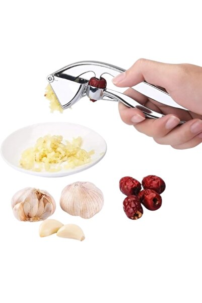 ABAREEK Set of 4 stainless steel potato peeler, garlic press, can opener, and lemon squeezer